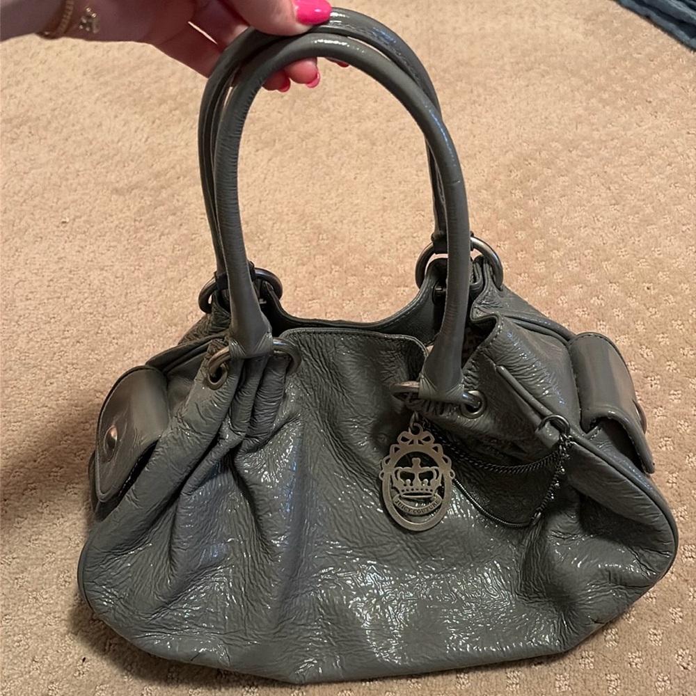 Juicy Couture Vintage Patent Leather Gray Bag